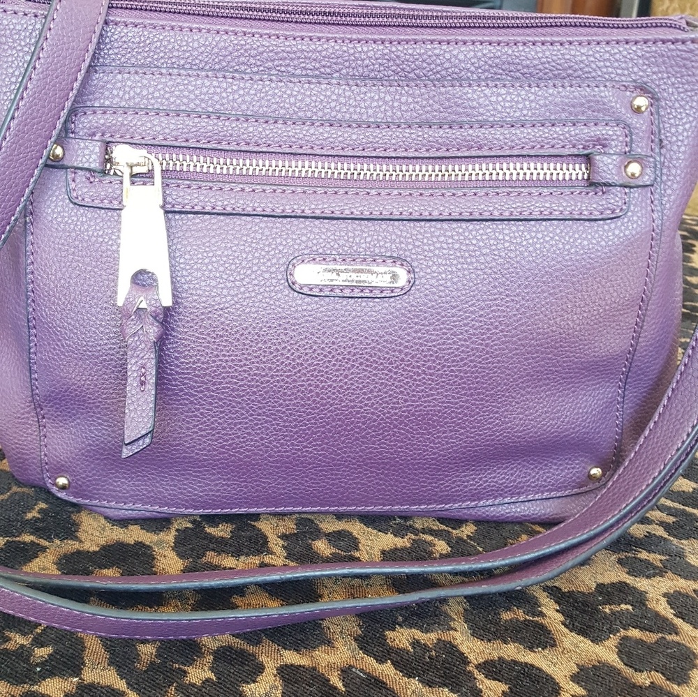 Dana Buchman purple shoulder bag 11" L 8" W